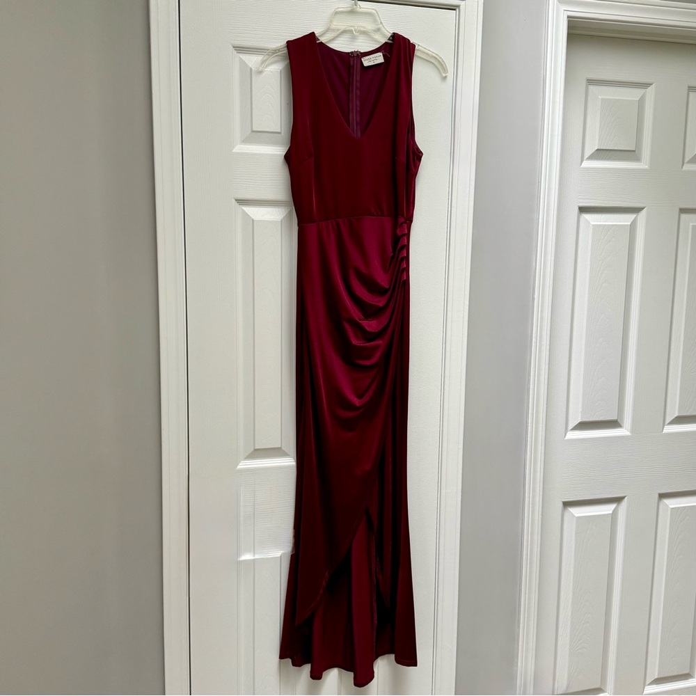Burgundy High Low Dress